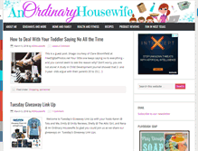 Tablet Screenshot of anordinaryhousewife.com